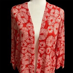 LOFT Red Kimono Cardigan NWT